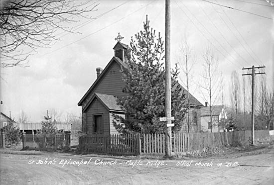St. John's Episcopal Church, Maple Ridge. Oldest church in B.C.