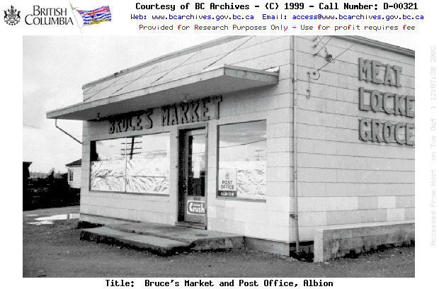 BRUCE'S MARKET AND POST OFFICE, ALBION