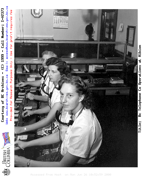 BC TELEPHONE CO OPERATIONS AT ALBION